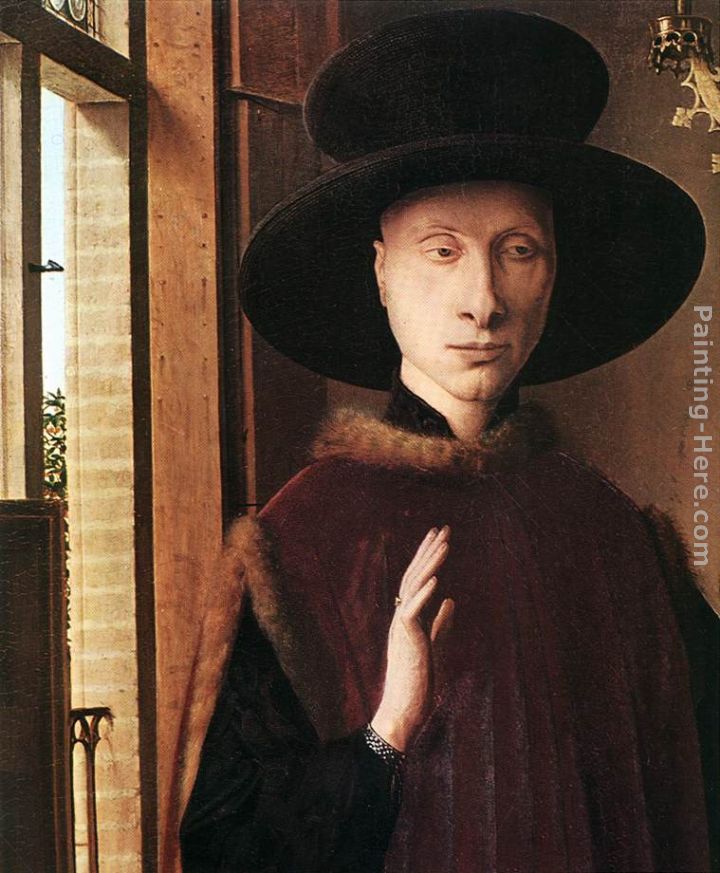 Jan van Eyck Portrait of Giovanni Arnolfini and his Wife [detail 1]